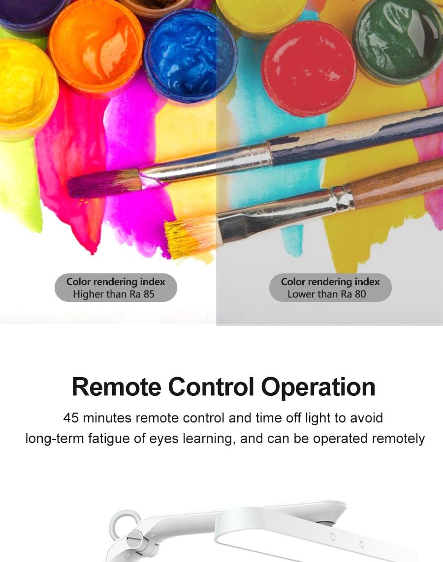 Remote Control LED Desk Lamp Eye-Caring Adjustable Office Lamp USB Charging Touch Control Memory Function Reading Table Lights Decorative Table Lamp Cute Study Lamps for Bedroom Décor Stevvex