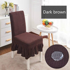 Removable Washable Furniture Protector for Kids Pets Home Waterproof Plaid Elastic Plain Dining Table Chair Cover Dining Room Chair Cover Skirt Stool Cover Chair Spandex Seat Covers Stevvex