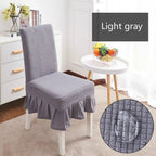 Removable Washable Furniture Protector for Kids Pets Home Waterproof Plaid Elastic Plain Dining Table Chair Cover Dining Room Chair Cover Skirt Stool Cover Chair Spandex Seat Covers Stevvex