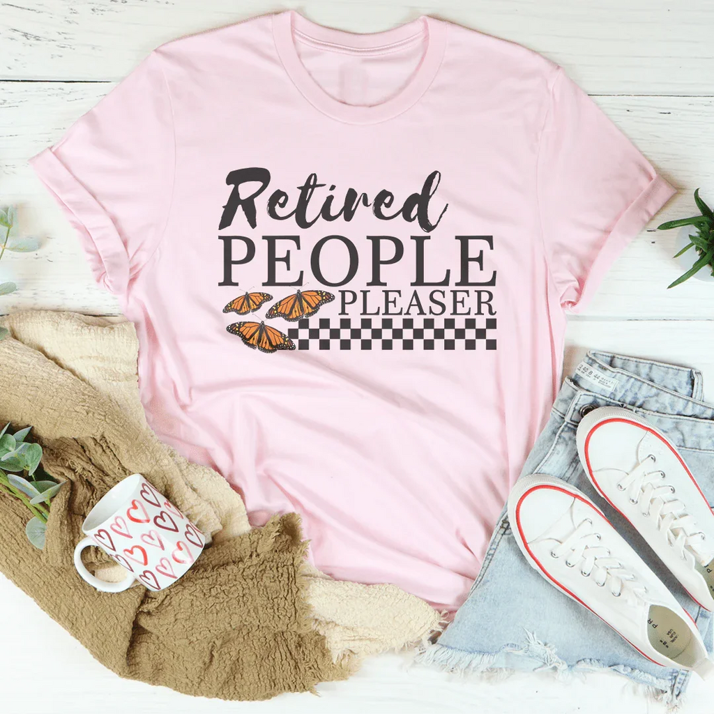 Retired People Pleaser Tee Peachy Sunday