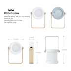 Retractable Bedroom Bedside Reading Light Folding Led Desk Lamp Wooden Handle Portable Lantern Light For Camping Emergency Lamps Decorative Table Lamp Cute Study Lamps for Bedroom Décor Stevvex