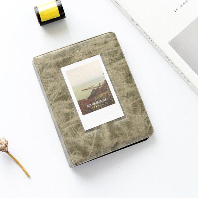 Retro 3 Inches 64 Pockets Photo Album Mini Instant Album Polaroid Photo Album Picture Case Storage  Family Scrapbook Albums Family Anniversary Gift For Couple Stevvex
