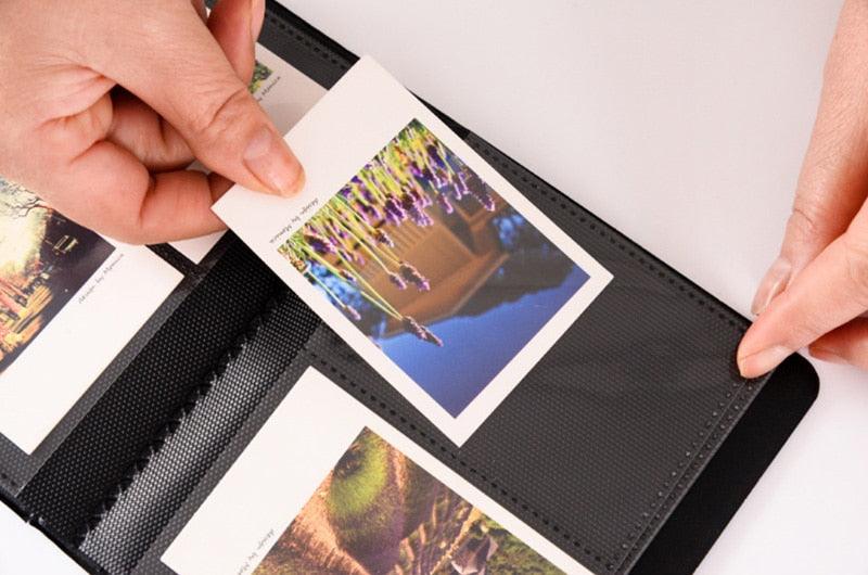 Retro 3 Inches 64 Pockets Photo Album Mini Instant Album Polaroid Photo Album Picture Case Storage  Family Scrapbook Albums Family Anniversary Gift For Couple Stevvex