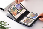 Retro 3 Inches 64 Pockets Photo Album Mini Instant Album Polaroid Photo Album Picture Case Storage  Family Scrapbook Albums Family Anniversary Gift For Couple Stevvex