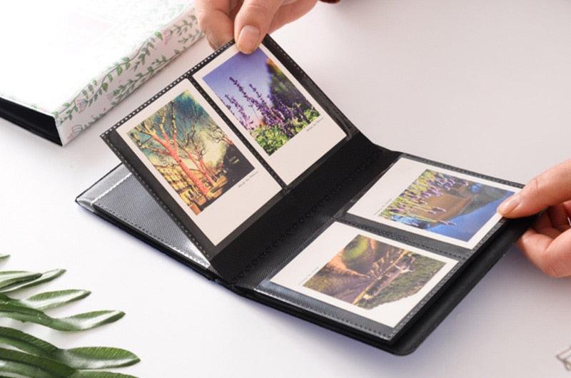 Retro 3 Inches 64 Pockets Photo Album Mini Instant Album Polaroid Photo Album Picture Case Storage  Family Scrapbook Albums Family Anniversary Gift For Couple Stevvex