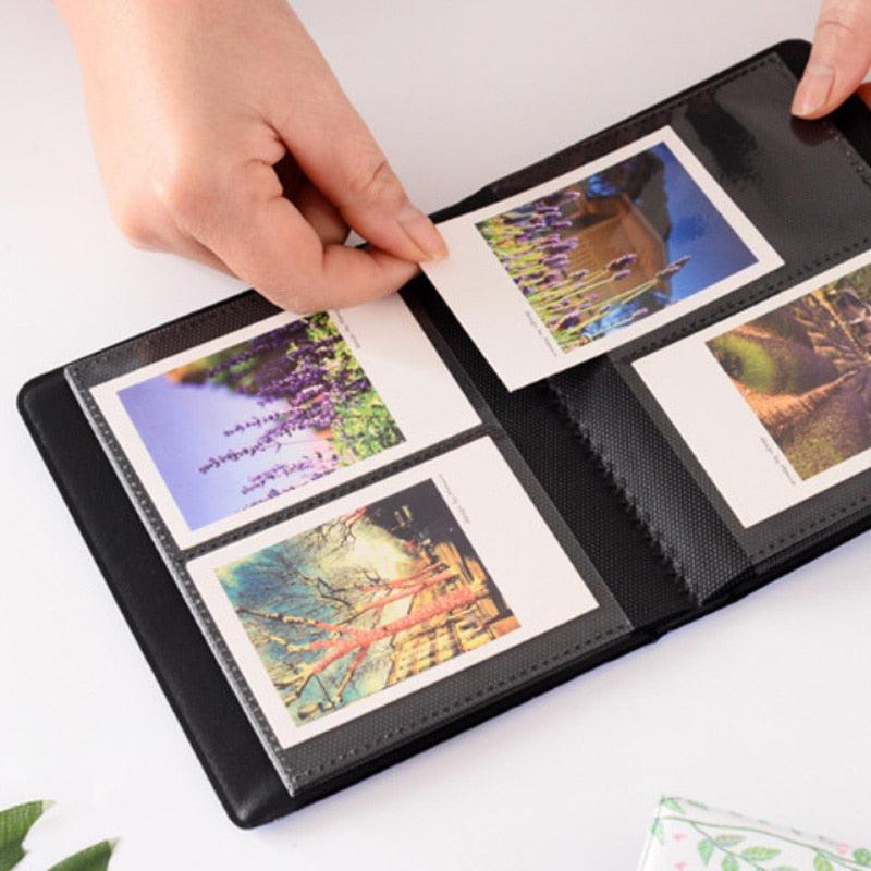 Retro 3 Inches 64 Pockets Photo Album Mini Instant Album Polaroid Photo Album Picture Case Storage  Family Scrapbook Albums Family Anniversary Gift For Couple Stevvex