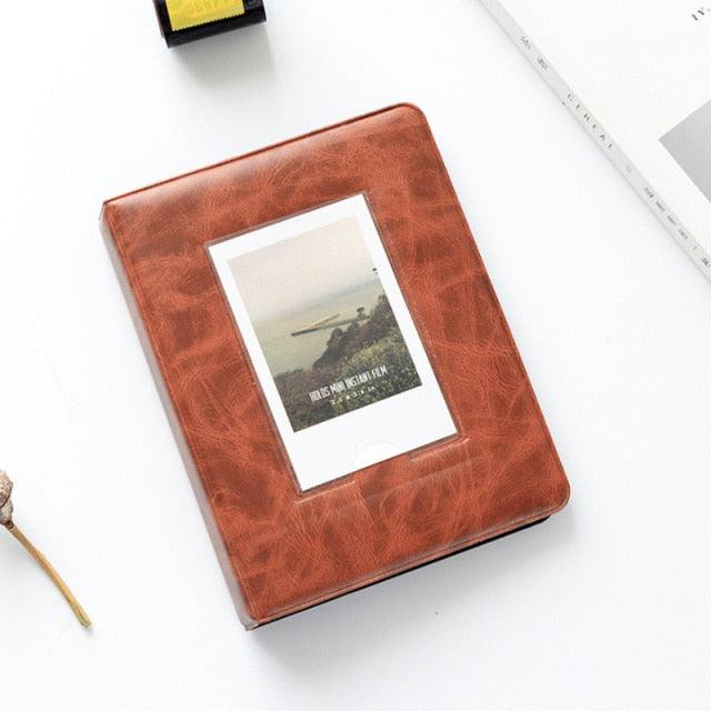 Retro 3 Inches 64 Pockets Photo Album Mini Instant Album Polaroid Photo Album Picture Case Storage  Family Scrapbook Albums Family Anniversary Gift For Couple Stevvex