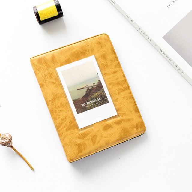 Retro 3 Inches 64 Pockets Photo Album Mini Instant Album Polaroid Photo Album Picture Case Storage  Family Scrapbook Albums Family Anniversary Gift For Couple Stevvex
