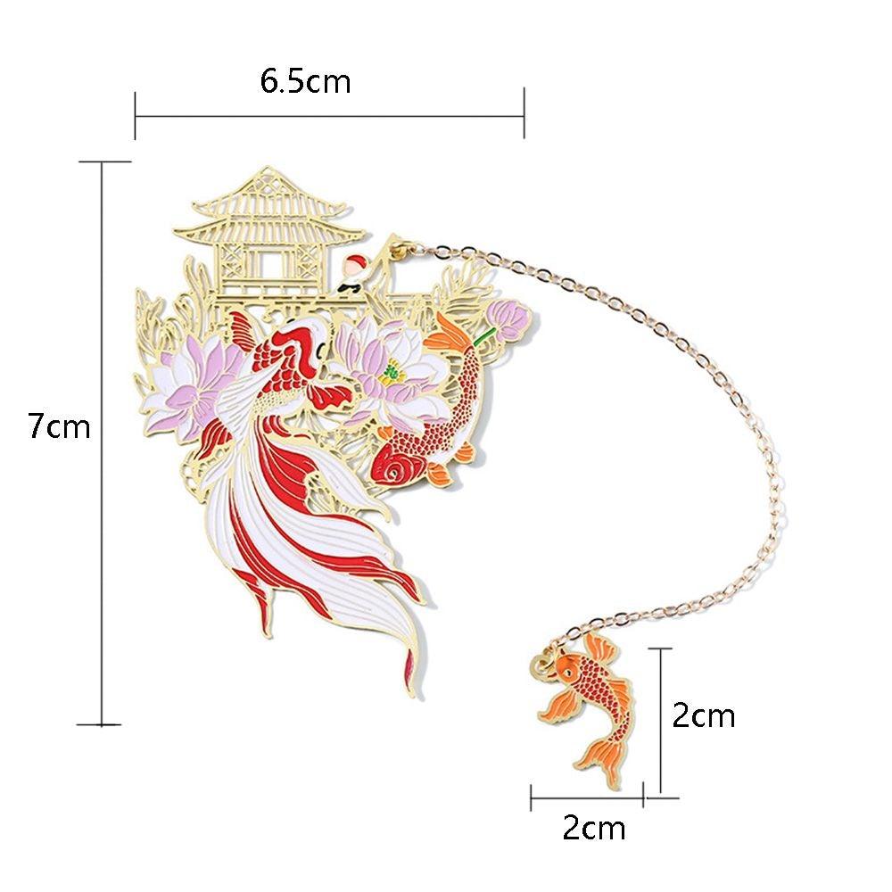 Retro Carving Brass Bookmark Tassel Pendant Book Clip Metal Pagination Mark Student Gift Stationery School Supply Metal Creative Bookmark Chinese Style Unique Vintage Series Gift For Reader Student Stevvex