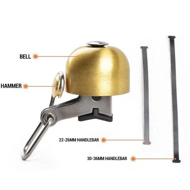 Retro Classical Bicycle Bell Clear Loud Sound  Road Bike Folding Bikes Handlebar Copper Ring Horn Safety Warning Alarm Bike Bell Classic Bicycle Bell For Bike Ring Bell With Loud Sound Bells For Road Mountain Bike Handlebars Adults Stevvex