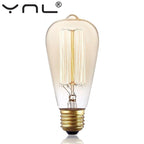 Retro Edison Bulb ST64 A19 T45 G80 G95 G125 Incandescent Light Bulb E27 220V 40W filament bulb lighting tubes Edison Stevvex