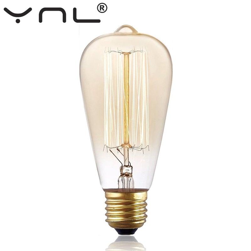 Retro Edison Bulb ST64 A19 T45 G80 G95 G125 Incandescent Light Bulb E27 220V 40W filament bulb lighting tubes Edison Stevvex