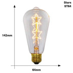 Retro Edison Bulb ST64 A19 T45 G80 G95 G125 Incandescent Light Bulb E27 220V 40W filament bulb lighting tubes Edison Stevvex