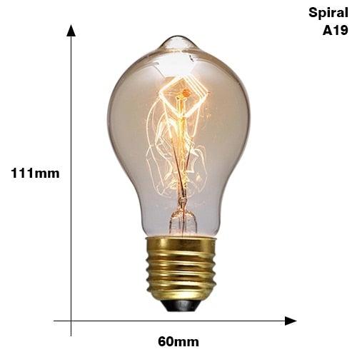 Retro Edison Bulb ST64 A19 T45 G80 G95 G125 Incandescent Light Bulb E27 220V 40W filament bulb lighting tubes Edison Stevvex