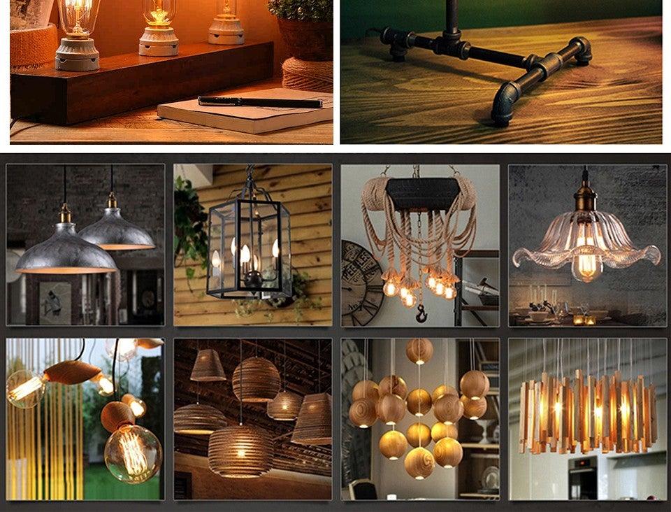 Retro Edison Bulb ST64 A19 T45 G80 G95 G125 Incandescent Light Bulb E27 220V 40W filament bulb lighting tubes Edison Stevvex