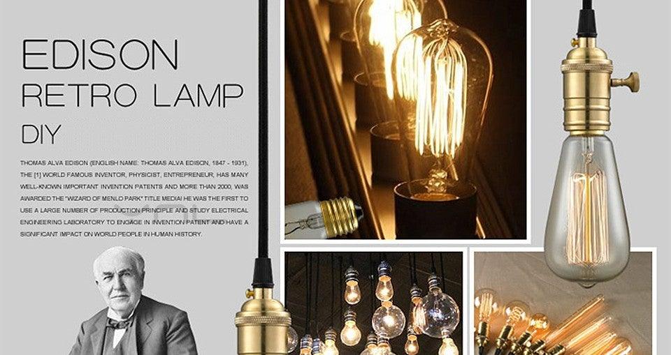 Retro Edison Bulb ST64 A19 T45 G80 G95 G125 Incandescent Light Bulb E27 220V 40W filament bulb lighting tubes Edison Stevvex