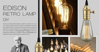 Retro Edison Bulb ST64 A19 T45 G80 G95 G125 Incandescent Light Bulb E27 220V 40W filament bulb lighting tubes Edison Stevvex