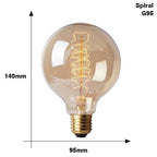 Retro Edison Bulb ST64 A19 T45 G80 G95 G125 Incandescent Light Bulb E27 220V 40W filament bulb lighting tubes Edison Stevvex