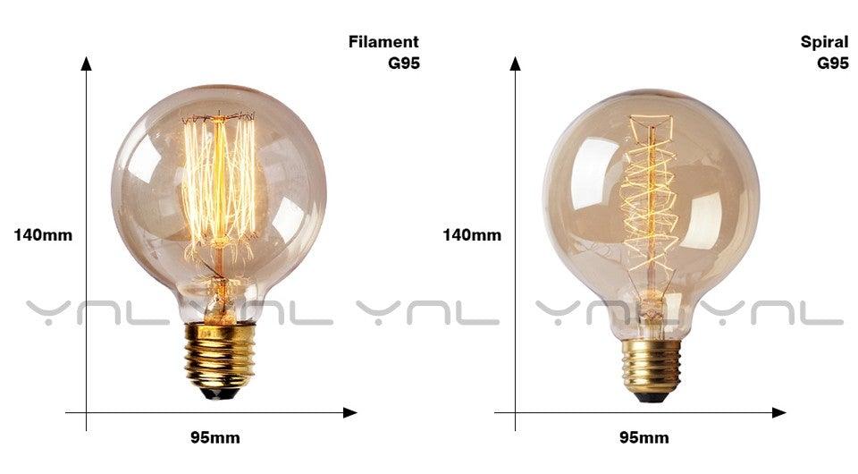 Retro Edison Bulb ST64 A19 T45 G80 G95 G125 Incandescent Light Bulb E27 220V 40W filament bulb lighting tubes Edison Stevvex
