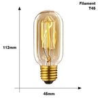 Retro Edison Bulb ST64 A19 T45 G80 G95 G125 Incandescent Light Bulb E27 220V 40W filament bulb lighting tubes Edison Stevvex