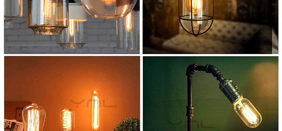 Retro Edison Bulb ST64 A19 T45 G80 G95 G125 Incandescent Light Bulb E27 220V 40W filament bulb lighting tubes Edison Stevvex