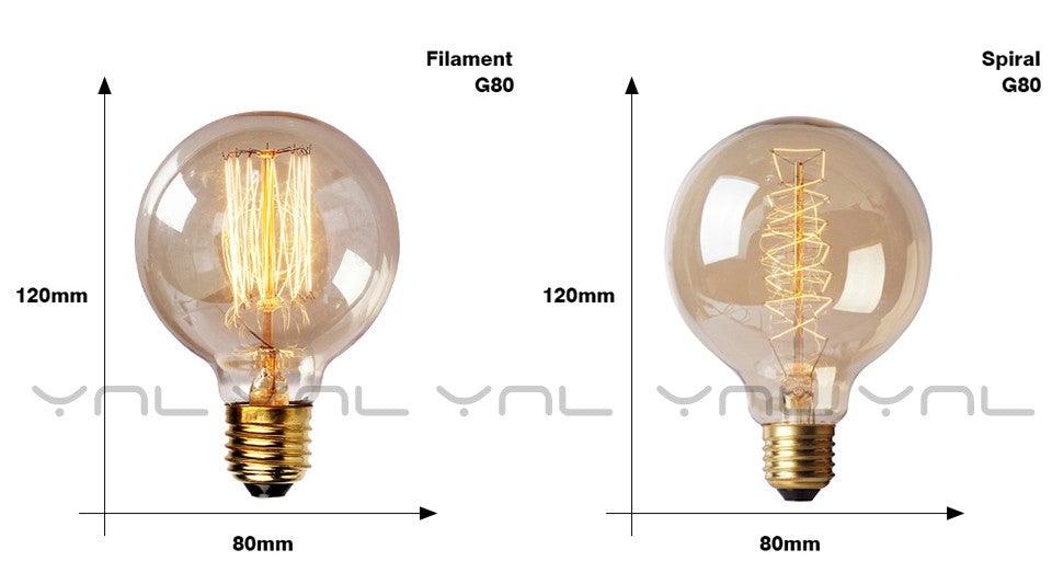Retro Edison Bulb ST64 A19 T45 G80 G95 G125 Incandescent Light Bulb E27 220V 40W filament bulb lighting tubes Edison Stevvex