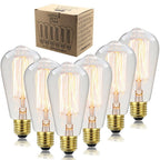 Retro Edison Light Bulb Filament Incandescent Ampoule Bulbs Antique Vintage Style Light Amber Warm Dimmable Vintage Edison Light Bulb For Table Lamp Restaurant Home Office Stevvex