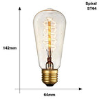 Retro Edison Light Bulb Vintage Edison Lamp Vintage Incandescent  Edison Light Bulbs Edison Filament Light Bulb Dimmable Warm White Different Shape Light Stevvex