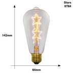 Retro Edison Light Bulb Vintage Edison Lamp Vintage Incandescent  Edison Light Bulbs Edison Filament Light Bulb Dimmable Warm White Different Shape Light Stevvex