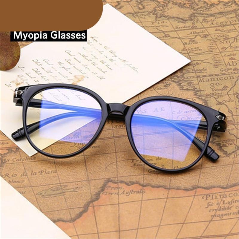 Retro Glasses Radiation Protection Optical Nearsight Frame For Men  And Women Anti Blue Computer Eyewear Unisex Blue Light Blocking Glasses Stylish Eyewear Comfortable Eye Protection UV Glare -1 -1.5 -2.0 -2.5 Stevvex