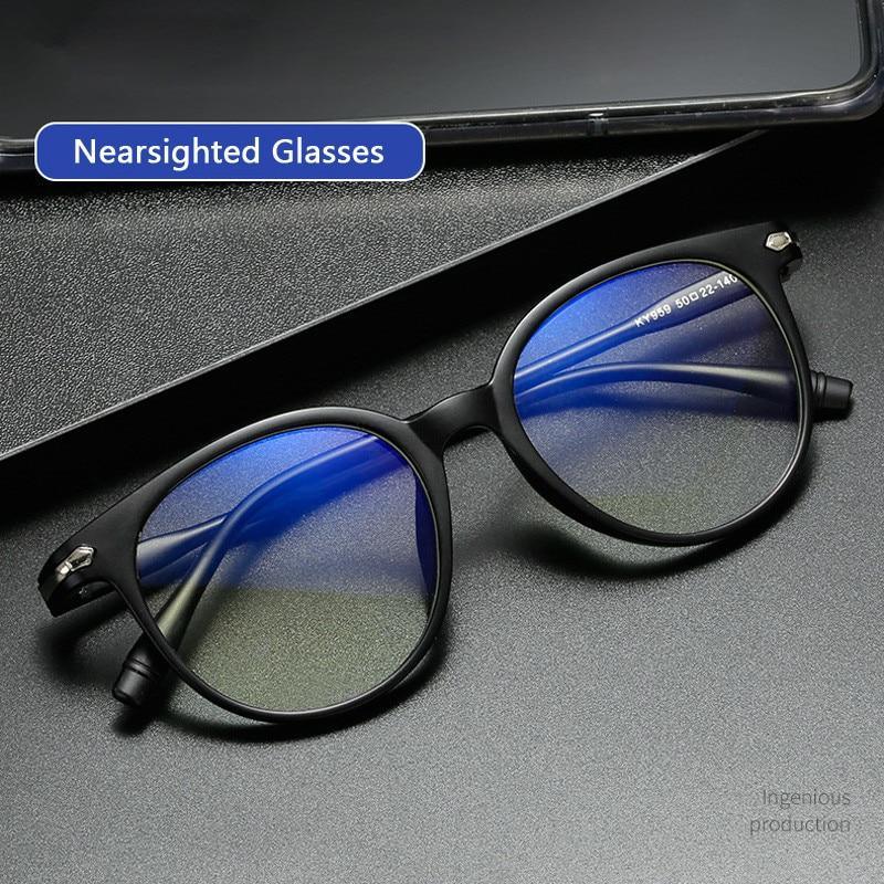 Retro Glasses Radiation Protection Optical Nearsight Frame For Men  And Women Anti Blue Computer Eyewear Unisex Blue Light Blocking Glasses Stylish Eyewear Comfortable Eye Protection UV Glare -1 -1.5 -2.0 -2.5 Stevvex