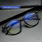 Retro Glasses Radiation Protection Optical Nearsight Frame For Men  And Women Anti Blue Computer Eyewear Unisex Blue Light Blocking Glasses Stylish Eyewear Comfortable Eye Protection UV Glare -1 -1.5 -2.0 -2.5 Stevvex