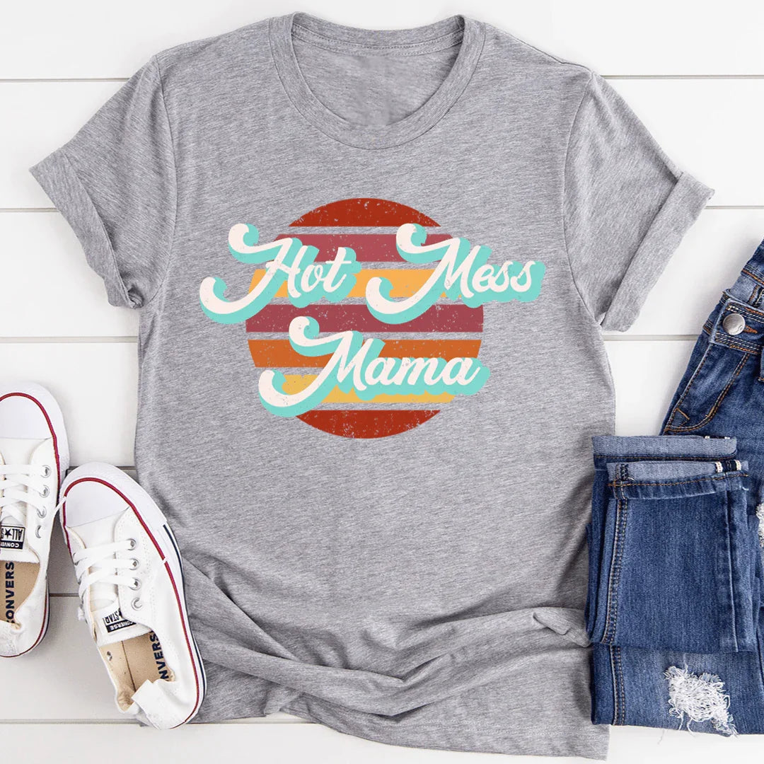 Retro Hot Mess Mama Tee - SJB-DIAMOND ELITES