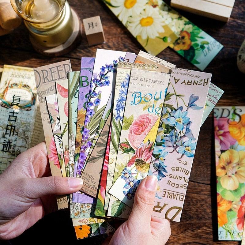 Retro Image Collection Paper Bookmarks Bookmarks For Books Share Book Markers Tab For Books Stationery Creative Poetic Bookmarks Painting Style Bookmarks Literary Bookmarks Message Cards Book Notes Paper Page Holder Reading Bookmarks For Women Men Kids Stevvex