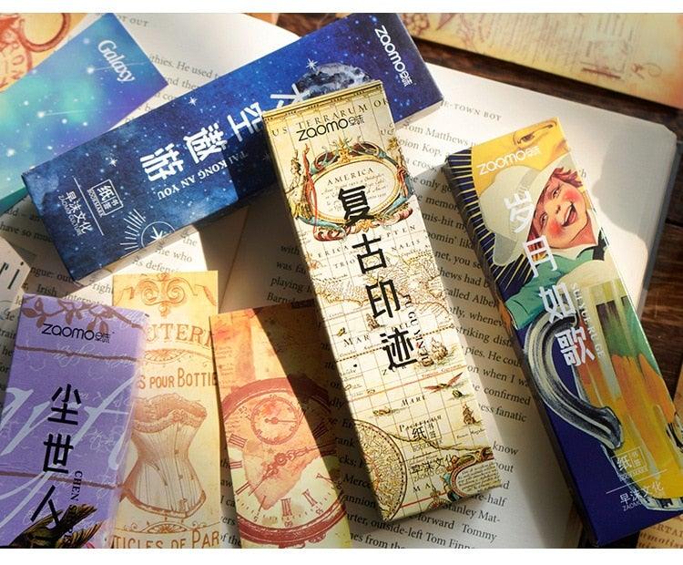 Retro Image Collection Paper Bookmarks Bookmarks For Books Share Book Markers Tab For Books Stationery Creative Poetic Bookmarks Painting Style Bookmarks Literary Bookmarks Message Cards Book Notes Paper Page Holder Reading Bookmarks For Women Men Kids Stevvex