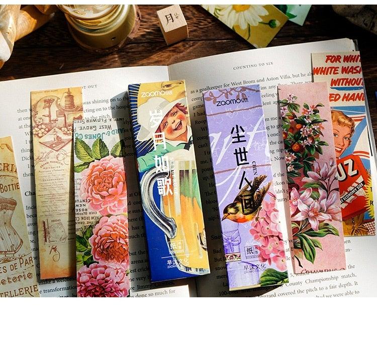 Retro Image Collection Paper Bookmarks Bookmarks For Books Share Book Markers Tab For Books Stationery Creative Poetic Bookmarks Painting Style Bookmarks Literary Bookmarks Message Cards Book Notes Paper Page Holder Reading Bookmarks For Women Men Kids Stevvex