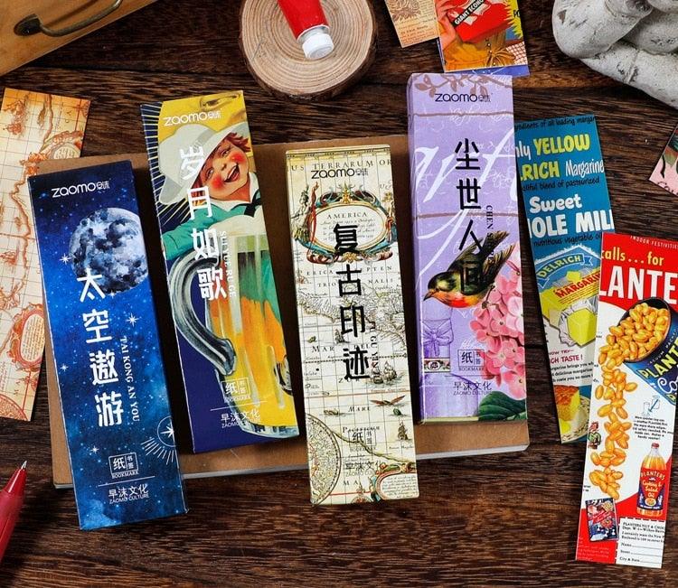 Retro Image Collection Paper Bookmarks Bookmarks For Books Share Book Markers Tab For Books Stationery Creative Poetic Bookmarks Painting Style Bookmarks Literary Bookmarks Message Cards Book Notes Paper Page Holder Reading Bookmarks For Women Men Kids Stevvex