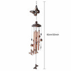 Retro Metal Romantic Wind Catcher Animal Wind Chime Iron Art Wind Bell Tubes Aluminum Tubes Hanging Art Wind Bell Gift Hanging Pendant Ornament For Home Xmas Mom Gifts Festival Balcony Garden Decoration Stevvex