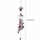 Retro Metal Romantic Wind Catcher Animal Wind Chime Iron Art Wind Bell Tubes Aluminum Tubes Hanging Art Wind Bell Gift Hanging Pendant Ornament For Home Xmas Mom Gifts Festival Balcony Garden Decoration Stevvex