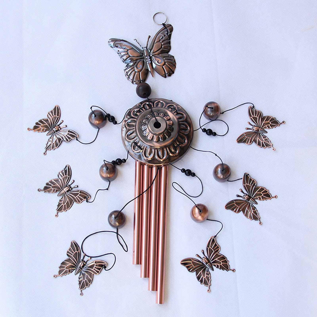 Retro Metal Romantic Wind Catcher Animal Wind Chime Iron Art Wind Bell Tubes Aluminum Tubes Hanging Art Wind Bell Gift Hanging Pendant Ornament For Home Xmas Mom Gifts Festival Balcony Garden Decoration Stevvex
