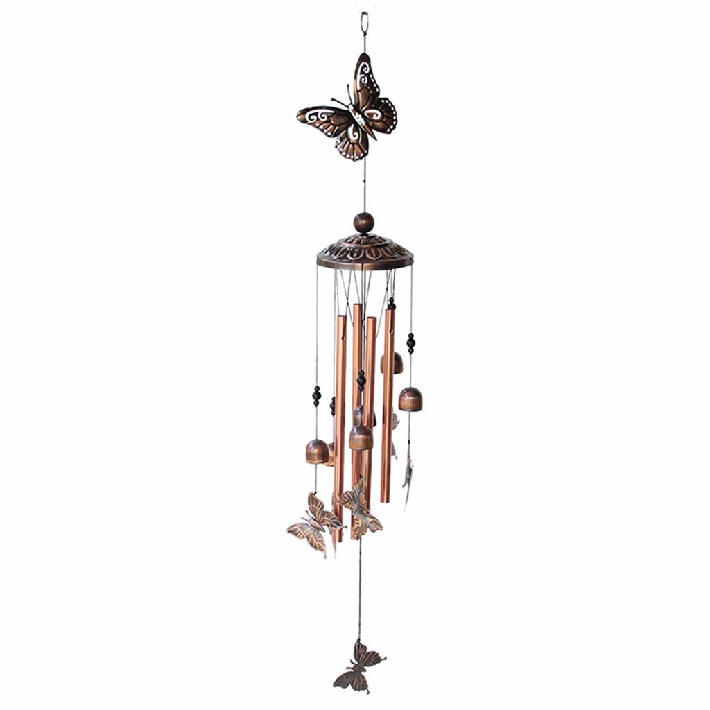 Retro Metal Romantic Wind Catcher Animal Wind Chime Iron Art Wind Bell Tubes Aluminum Tubes Hanging Art Wind Bell Gift Hanging Pendant Ornament For Home Xmas Mom Gifts Festival Balcony Garden Decoration Stevvex