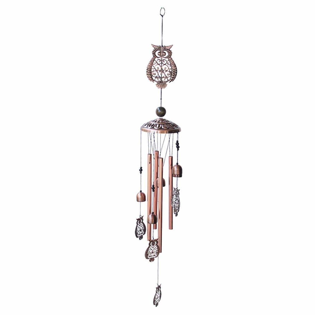 Retro Metal Romantic Wind Catcher Animal Wind Chime Iron Art Wind Bell Tubes Aluminum Tubes Hanging Art Wind Bell Gift Hanging Pendant Ornament For Home Xmas Mom Gifts Festival Balcony Garden Decoration Stevvex