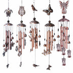 Retro Metal Romantic Wind Catcher Animal Wind Chime Iron Art Wind Bell Tubes Aluminum Tubes Hanging Art Wind Bell Gift Hanging Pendant Ornament For Home Xmas Mom Gifts Festival Balcony Garden Decoration Stevvex