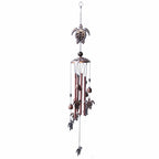 Retro Metal Romantic Wind Catcher Animal Wind Chime Iron Art Wind Bell Tubes Aluminum Tubes Hanging Art Wind Bell Gift Hanging Pendant Ornament For Home Xmas Mom Gifts Festival Balcony Garden Decoration Stevvex
