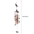 Retro Metal Romantic Wind Catcher Animal Wind Chime Iron Art Wind Bell Tubes Aluminum Tubes Hanging Art Wind Bell Gift Hanging Pendant Ornament For Home Xmas Mom Gifts Festival Balcony Garden Decoration Stevvex