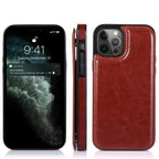 Retro PU Flip Leather Case For iPhone 14 13 12 11 Pro Max Multi Card Holder Case Cover Card Holder Leather Card Double Magnetic Closure Durable Iphone Cover