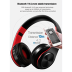 Retro Stereo Earphones Bluetooth Headphone Music Headset FM And Support SD Card With Mic And Volume Control, Wireless And Wired Headset Stevvex
