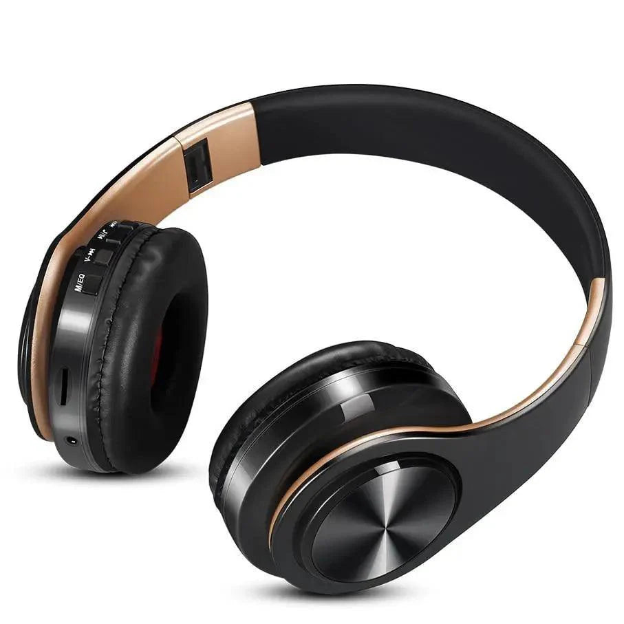 Retro Stereo Earphones Bluetooth Headphone Music Headset FM And Support SD Card With Mic And Volume Control, Wireless And Wired Headset Stevvex
