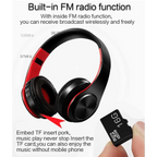 Retro Stereo Earphones Bluetooth Headphone Music Headset FM And Support SD Card With Mic And Volume Control, Wireless And Wired Headset Stevvex