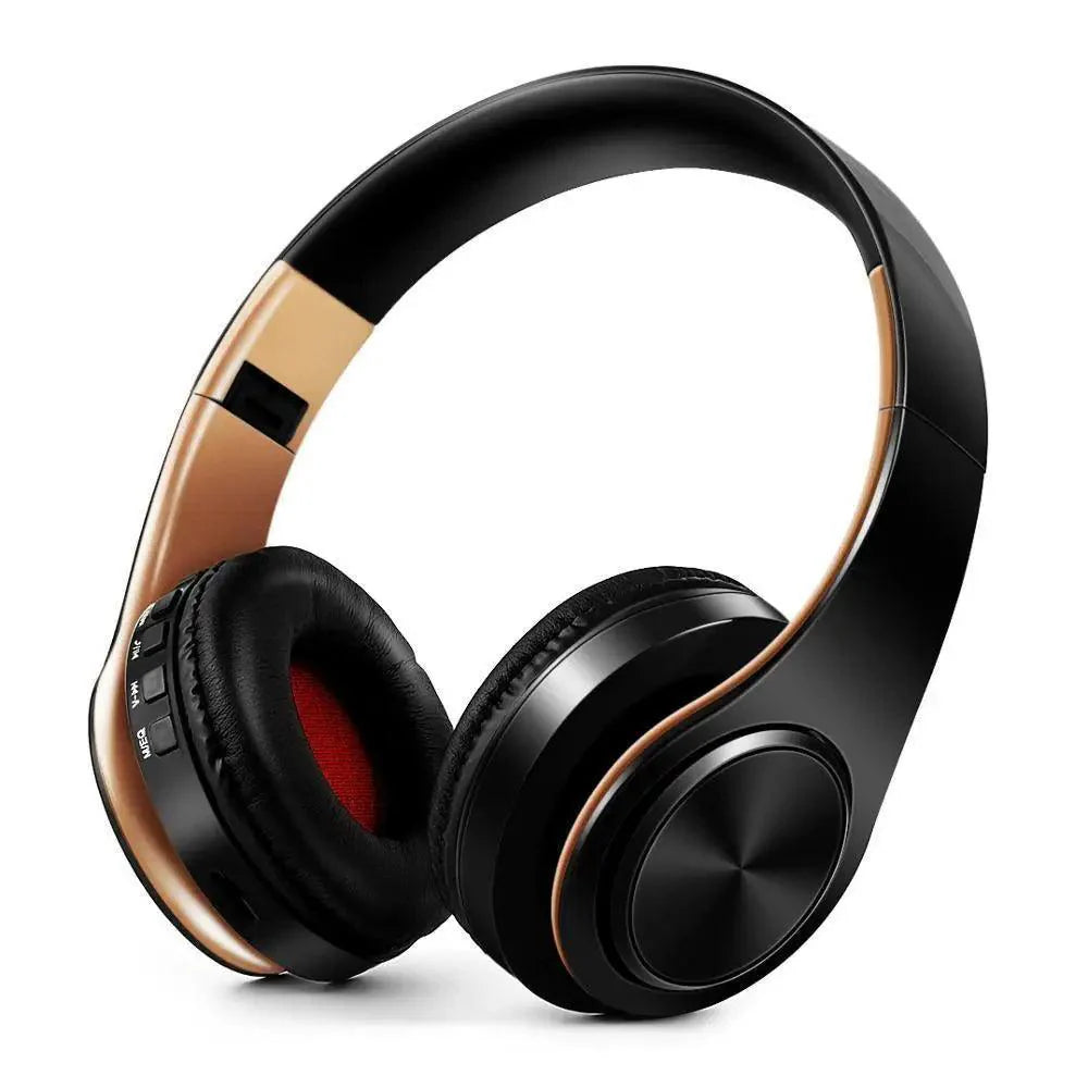 Retro Stereo Earphones Bluetooth Headphone Music Headset FM And Support SD Card With Mic And Volume Control, Wireless And Wired Headset Stevvex